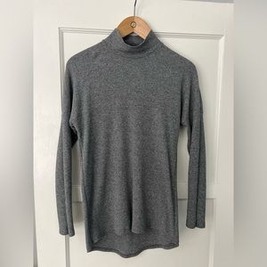 Stateside waffle mock neck, longer hem in back xs